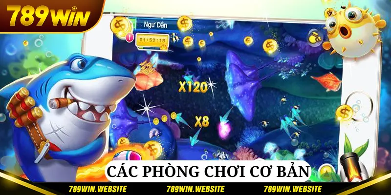 Có ba phòng chơi cơ bản tại bắn cá H5